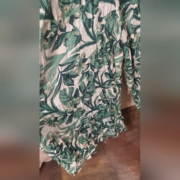 Baltic Born Green & White Tropical Print Jumpsuit - Picture 4 of 7